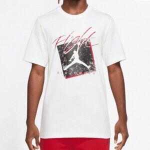 Jordan white graphic print short sleeve white shirt size S - NWOT